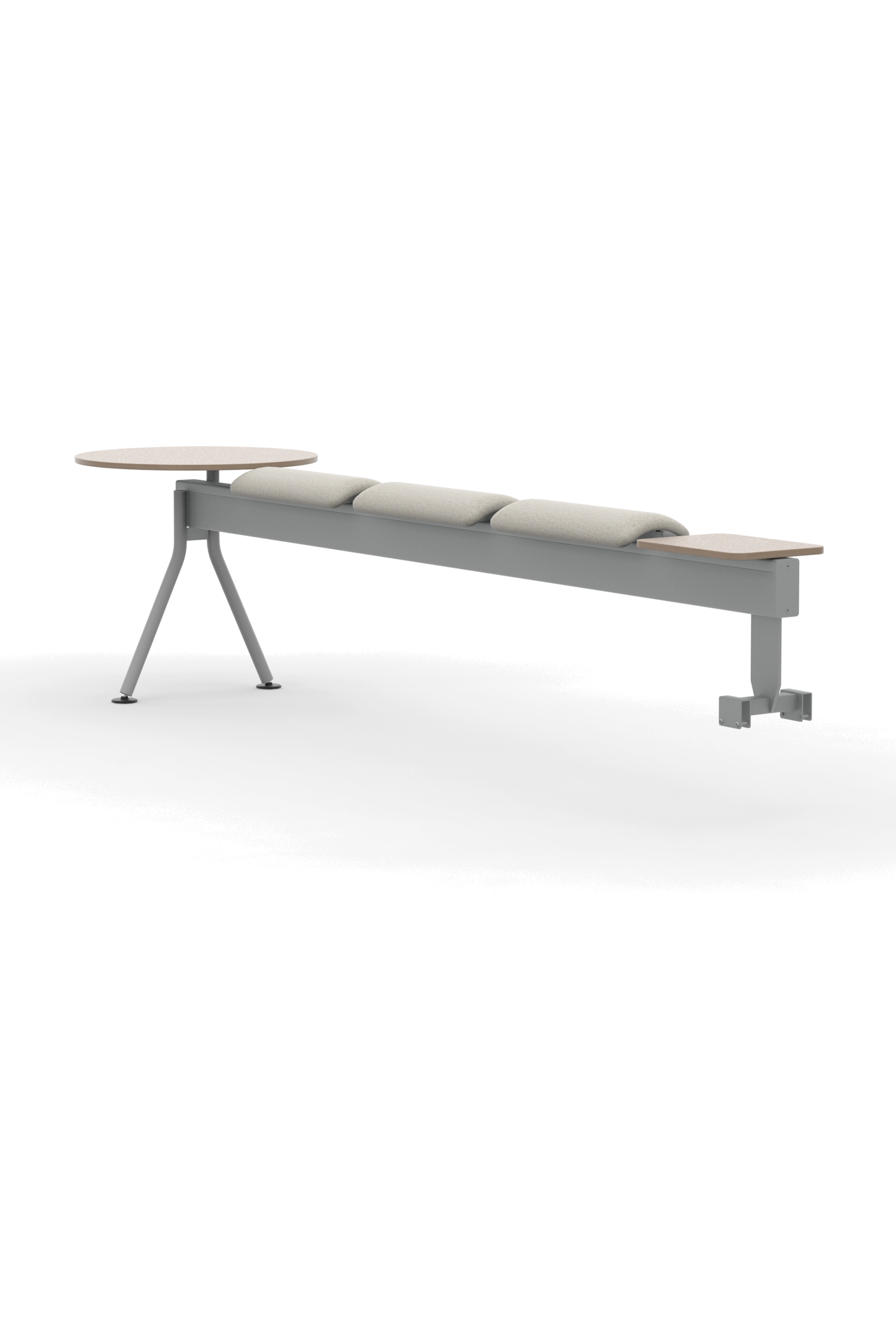 CB3SABPFLT / 3 Upholstered Perches Beam